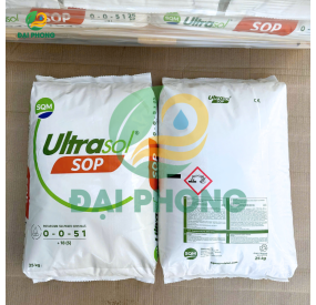 PHÂN BÓN ULTRASOL SOP - K2SO4 - 0-0-51+18S SQM BỈ