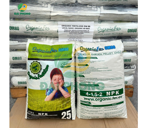 PHÂN BÓN HỮU CƠ ORGANICFER OM 80 (BAO BÌ CẬU BÉ) - HÀN QUỐC 