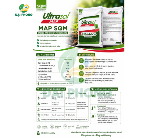 PHÂN BÓN ULTRASOL MAP (12-61-0) - SQM 