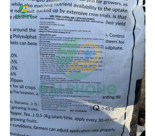 ICL Plus Polysulphate Standard (+Bo) - Anh Quốc 